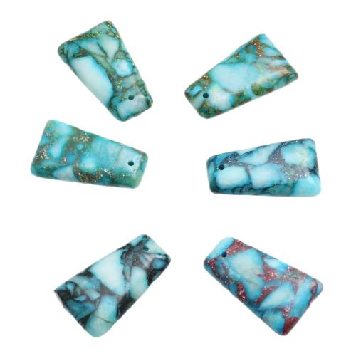 Synthetischer Türkis Anhänger, Synthetische Türkis, Trapez, DIY, keine, 15x25x5mm, verkauft von PC[