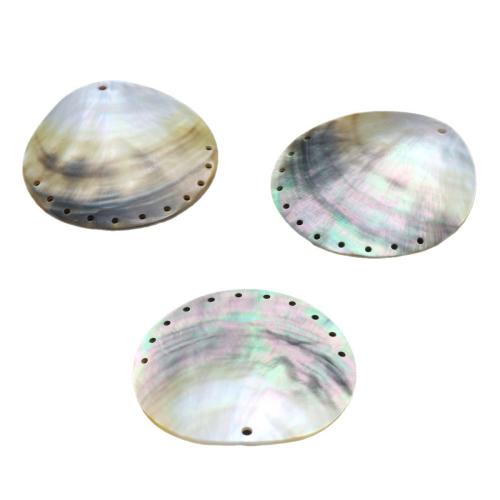 Colgante de concha negra, Nácar, pulido, con múltiples orificios & Bricolaje, 48mm, Vendido por UD[