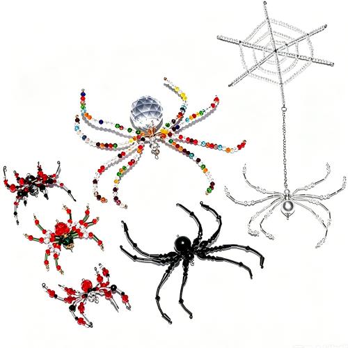 Crystal Hanging Ornaments, Spider, Halloween Design 