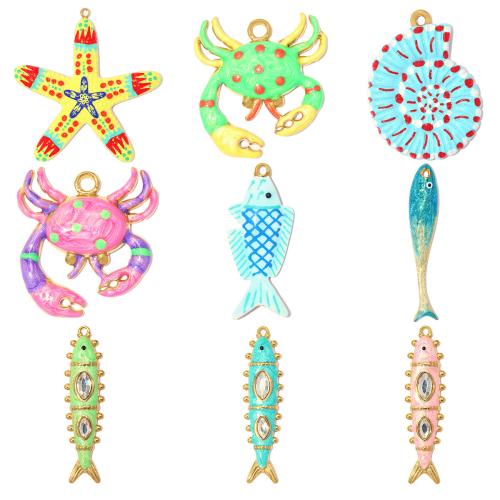 Pendentifs en acier inoxydable émail, Acier inoxydable 304, avec Pierre de verre, Placage, DIY & styles différents pour le choix Vendu par sac[