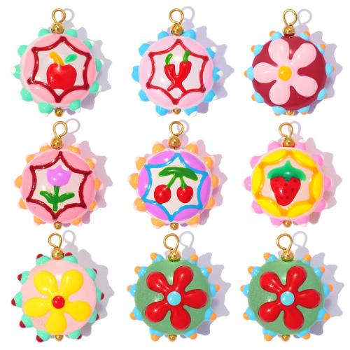 Colgantes de cristal de murano de plantas, acero inoxidable 304, con Cristal de murano, chapado en color dorado, Bricolaje & diferentes estilos para la opción, 3PCs/Bolsa, Vendido por Bolsa[