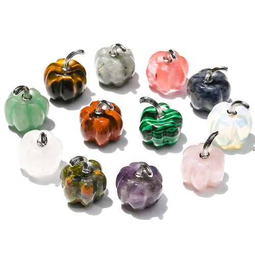 Gemstone Decoration, Pumpkin, Carved, Halloween Design 20mm [