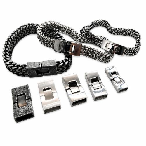 Stainless Steel Fold over Clasp, 304 Stainless Steel, DIY [