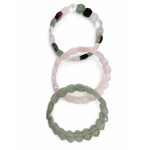 Piedras preciosas Pulsera, Patrón Geométrico, Joyería & unisexo, más colores para la opción, beads size 14*9*4.5mm, longitud:aproximado 21 cm, Vendido por UD[