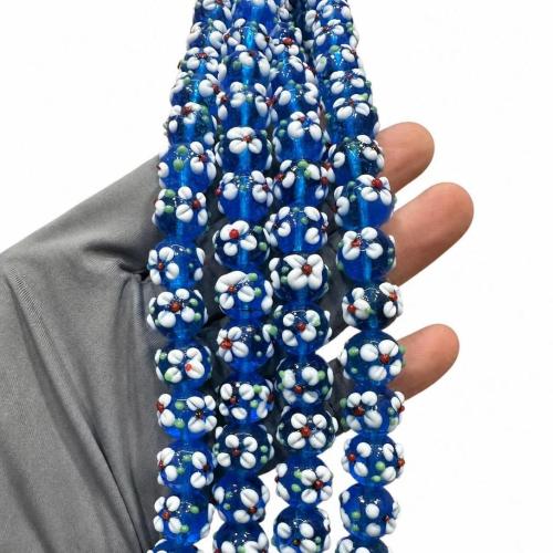 花のランプワーク ビーズ, ランプワーク, 花形, DIY, 無色, 12mm, 売り手 パソコン[
