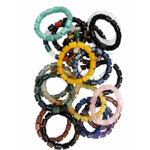 Piedras preciosas Pulsera, Patrón Geométrico, Joyería & unisexo, más colores para la opción, 10x14mm, longitud:aproximado 21 cm, Vendido por UD[