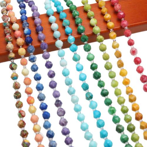 Perle empereur Pierre , Jaspe d'impression, poli, DIY & facettes, plus de couleurs à choisir, 7mm, Environ Vendu par brin