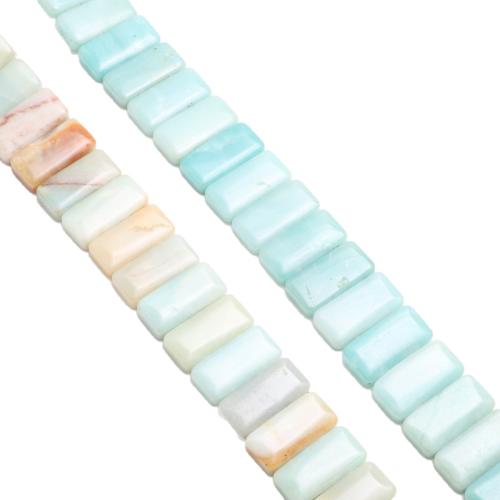 Amazonit Perlen, Rechteck, poliert, DIY & Doppelloch, keine, 10x20x6mm, 20PCs/Strang, verkauft von Strang