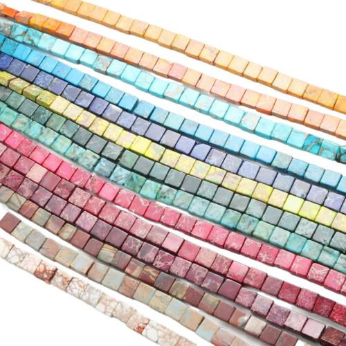 Perle empereur Pierre , Jaspe d'impression, cadre, poli, DIY & double trou, plus de couleurs à choisir Vendu par brin