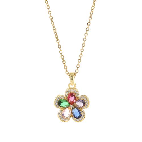 Partículas de acero collar, con metal, chapado, diferentes estilos para la opción & micro arcilla de zirconia cúbica & para mujer, longitud:aproximado 45 cm, Vendido por UD[