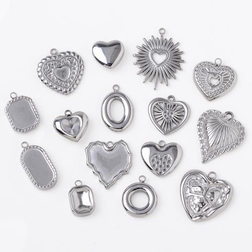 Pendentifs en acier inoxydable, Acier inoxydable 304, DIY & styles différents pour le choix, couleur originale, Vendu par PC[