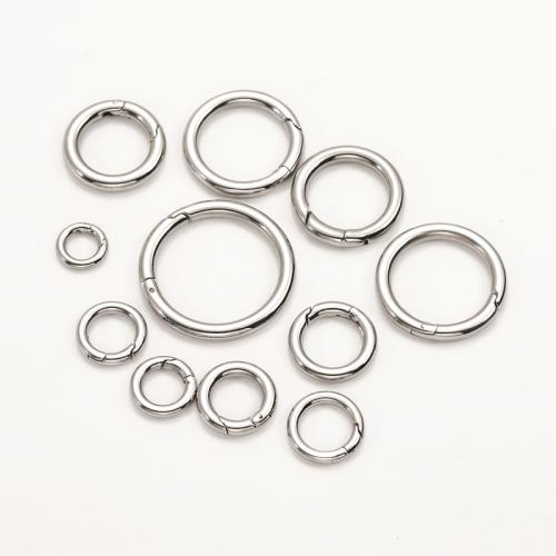 316 Stainless Steel Spring Ring Clasp, plated, fashion jewelry original color [