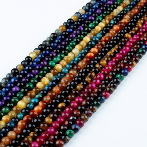 Tiger Eye Beads, Round, DIY Approx 38 cm 