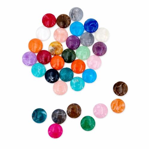 Imitation de pierres précieuses perles acryliques, Acrylique, Plat rond, DIY, plus de couleurs à choisir, 22mm  Vendu par sac[