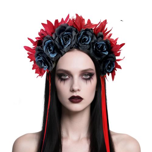 Stoff Haarband, Blume, handgemacht, Design für Halloween & für Frau, keine, verkauft von PC