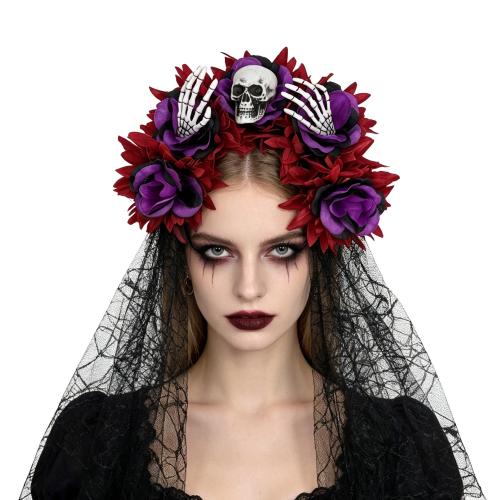 Stoff Haarband, Schädel, handgemacht, Design für Halloween & für Frau, keine, verkauft von PC