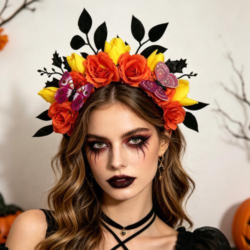 Stoff Haarband, Blume, handgemacht, Design für Halloween & für Frau, keine, 260x300mm, verkauft von PC