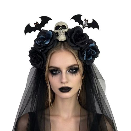 Stoff Haarband, Schädel, handgemacht, Design für Halloween & für Frau, keine, verkauft von PC