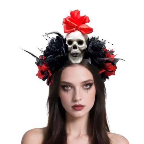 Stoff Haarband, Schädel, handgemacht, Design für Halloween & für Frau, keine, 270x250mm, verkauft von PC