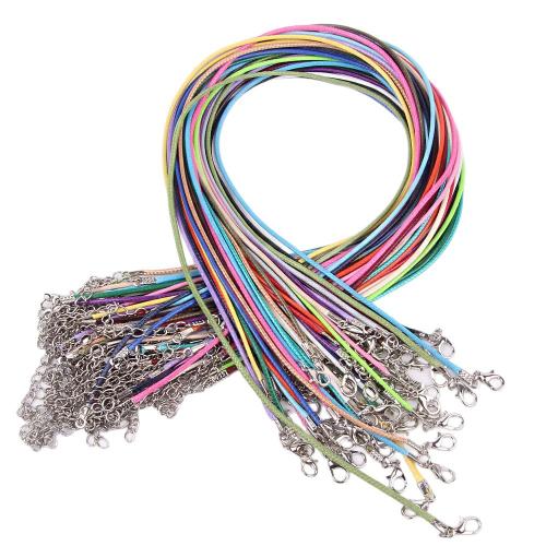 Nylon Necklace Cord, zinc alloy lobster clasp, platinum color plated 1.5mm Approx 18 Inch 