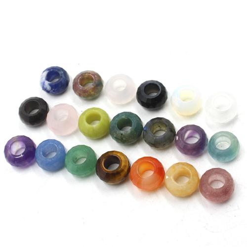 Perles de pierre gemme unique, rondelle, poli, DIY & différents matériaux pour le choix & facettes Vendu par PC
