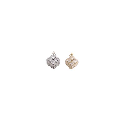 Cubic Zirconia Micro Pave Brass Pendants, plated, DIY & micro pave cubic zirconia 
