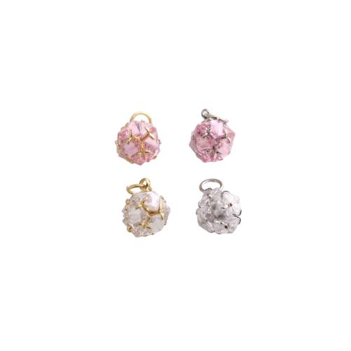 Cubic Zirconia Micro Pave Brass Pendants, plated, DIY & micro pave cubic zirconia 