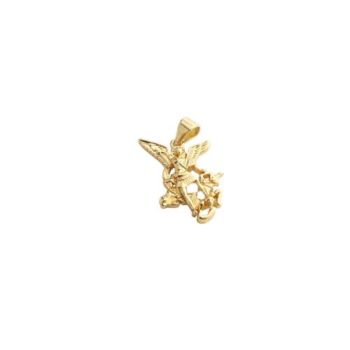 Cubic Zirconia Micro Pave Brass Pendants, gold color plated, DIY & micro pave cubic zirconia 