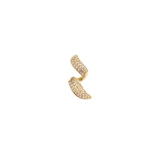 Cubic Zirconia Micro Pave Brass Pendants, gold color plated, DIY & micro pave cubic zirconia 