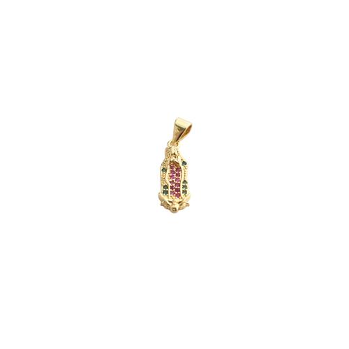 Cubic Zirconia Micro Pave Brass Pendants, gold color plated, DIY & micro pave cubic zirconia 