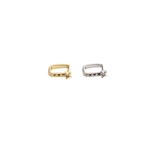 composant de goutte de boucle d'oreille en laiton, Placage, DIY & pavé de micro zircon, plus de couleurs à choisir Vendu par PC[