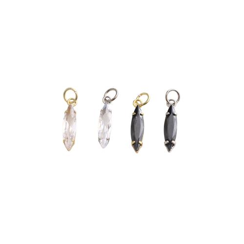 Cubic Zirconia Micro Pave Brass Pendants, plated, DIY & micro pave cubic zirconia 