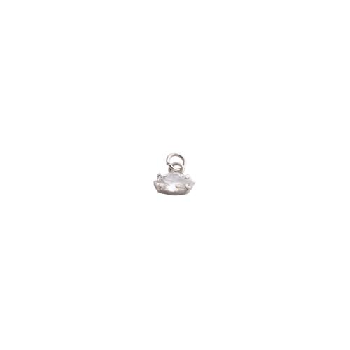 Cubic Zirconia Micro Pave Brass Pendants, plated, DIY & micro pave cubic zirconia 