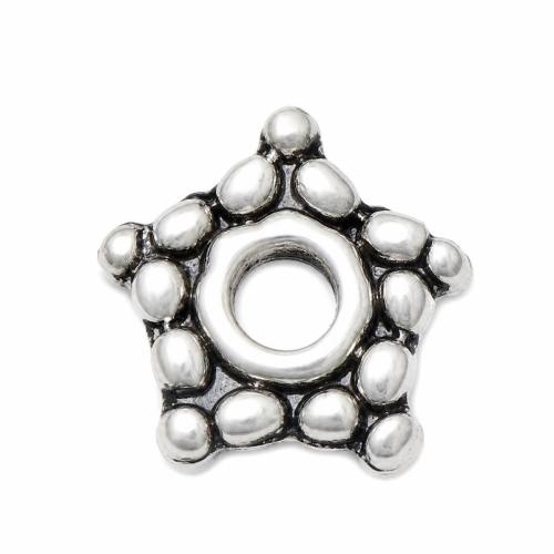 Perles intercalaires en alliage de zinc, étoile, Placage, plus de couleurs à choisir, protéger l'environnement, sans nickel, plomb et cadmium, 5mm Vendu par sac