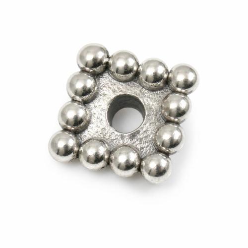 亜鉛合金スぺーサービーズ, 亜鉛合金, Squaredelle, メッキ, 無色, 鉛、ニッケルフリー, 5mm, 6000パソコン/バッグ, 売り手 バッグ