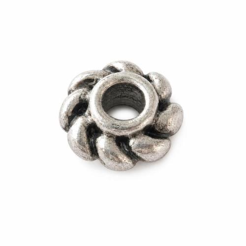 亜鉛合金スぺーサービーズ, 亜鉛合金, 花形, メッキ, 無色, 鉛、ニッケルフリー, 4mm, 1000パソコン/バッグ, 売り手 バッグ
