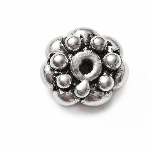 Perles intercalaires en alliage de zinc, fleur, Placage, plus de couleurs à choisir, protéger l'environnement, sans nickel, plomb et cadmium Vendu par sac