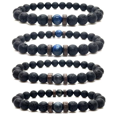 Gemstone Bracelet, plated & Unisex, beads size 8mm Approx 21 cm 
