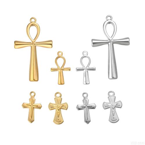 pendentifs En acier inoxydable de Croix , Acier inoxydable 304, Placage, DIY & styles différents pour le choix, Vendu par PC