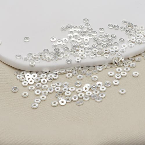 Sterling Silver Spacer Beads, 925 Sterling Silver, Flat Round original color 