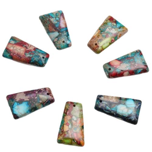 Impression Jasper Pendants, Trapezium, polished, DIY 