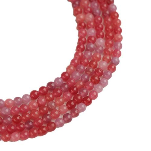 Agate Beads, Yanyuan Agate, Round, polished, DIY pink Approx 38 cm 