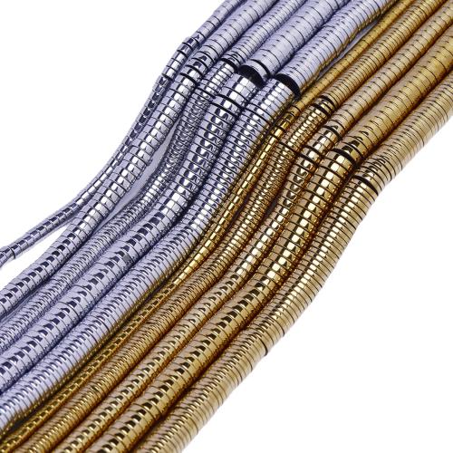 Non Magnetic Hematite Beads, Flat Round, plated, DIY 