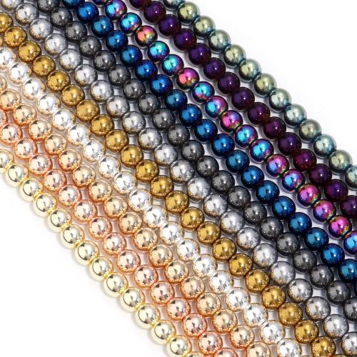 Non Magnetic Hematite Beads, Round, plated, DIY 