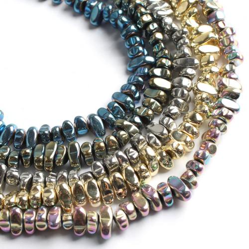 Non Magnetic Hematite Beads, Nuggets, plated, DIY beads size 4-8mm, Approx 