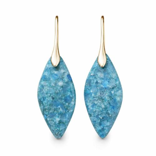 Gemstone Drop Earring, with Brass, Leaf, plated, Bohemian style & for woman 
