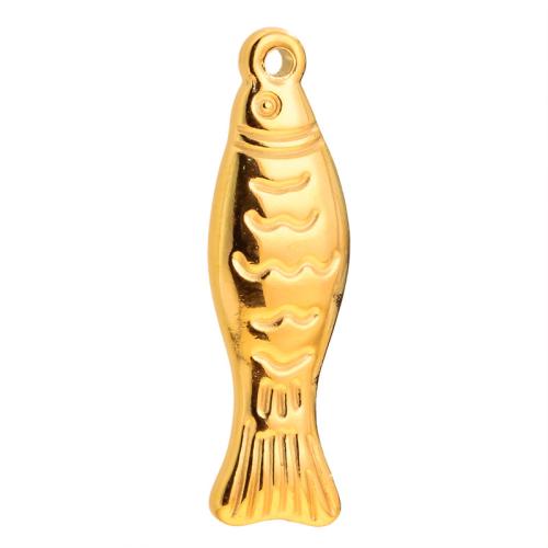 Stainless Steel Animal Pendants, 304 Stainless Steel, Fish, plated, DIY 