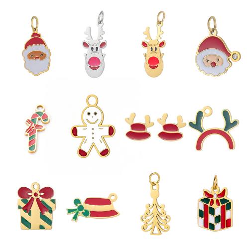 エナメル質のステンレス　ペンダント, 304ステンレススチール, メッキ, クリスマスデザイン & DIY & 異なるスタイルを選択, 売り手 パソコン