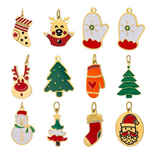 エナメル質のステンレス　ペンダント, 304ステンレススチール, メッキ, クリスマスデザイン & DIY & 異なるスタイルを選択, 売り手 パソコン