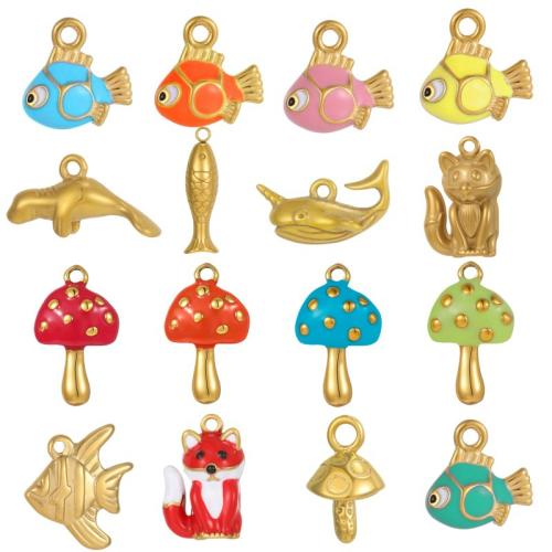エナメル質のステンレス　ペンダント, 304ステンレススチール, ゴールドメッキ, DIY & 異なるスタイルを選択, 売り手 パソコン